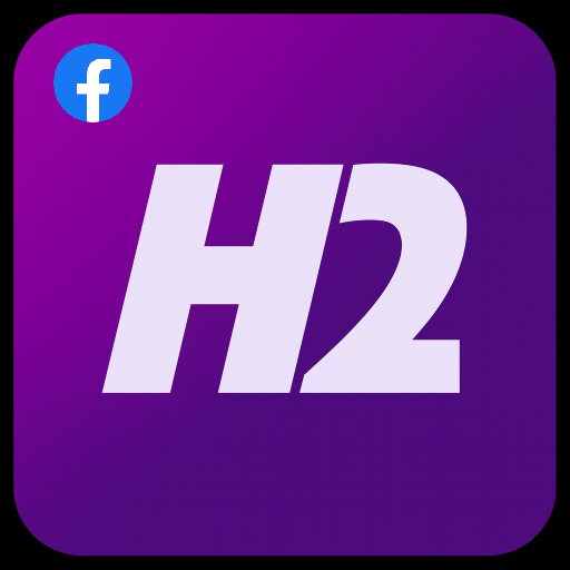 Imagem promovendo a página oficial da h2 no Facebook