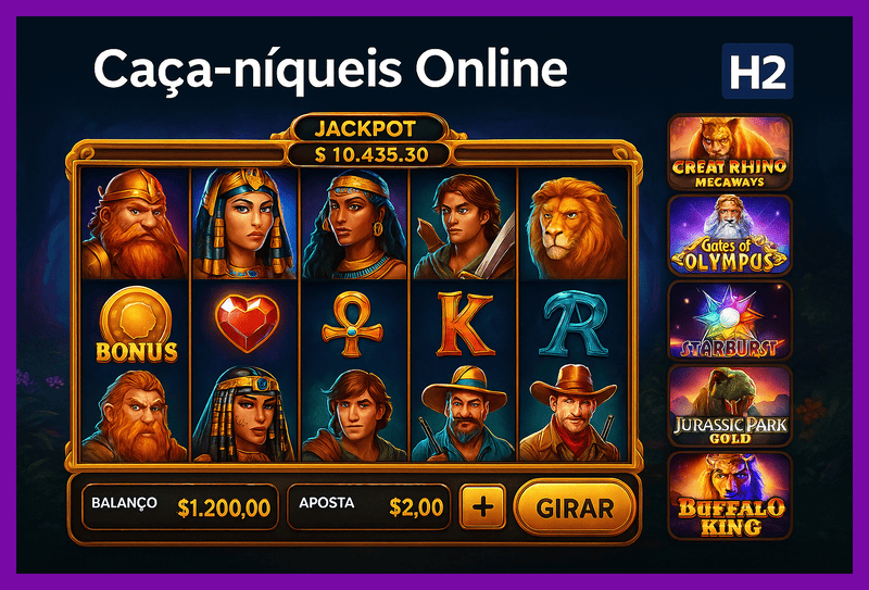 Explore o mundo das slot machines no H2 Casino